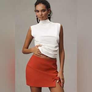 ☆Anthropologie MAEVE Mock-neck Shell Top In White☆